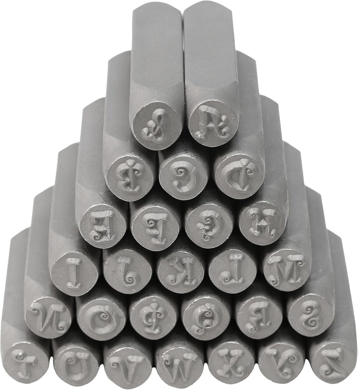 The Beadsmith Steel Alphabet Stamps - Metal Elements - Uppercase Gothic Font - A-Z Letters Plus “&” Symbol - Storage Case Included - Used for Stamping & Personalizing Soft Metals